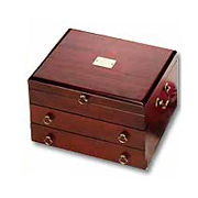 MAHOGANY CHEST-2 DRAWER 