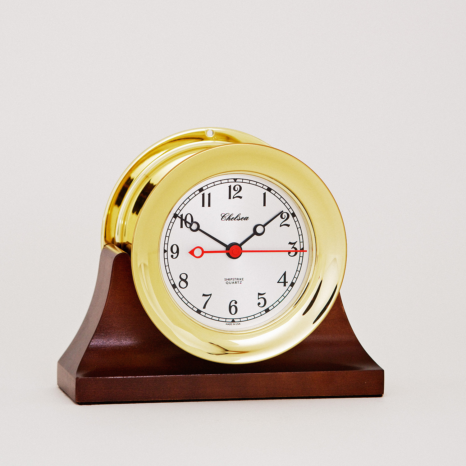 CHELSEA SHIPSTRIKE 4.5" QUARTZ CLOCK AND BASE