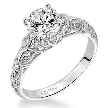 14KW VINTAGE FILIGREE DESIGN SETTING .12CT