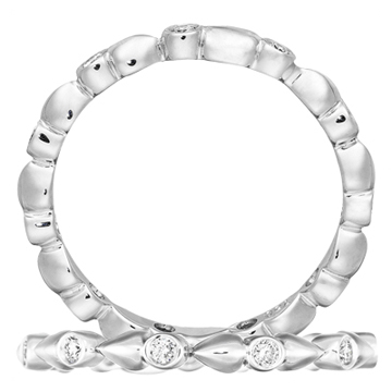 18KW DIAMOND BEZEL SET ETERNITY BAND .16CT