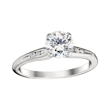18KW 4 PRONG DIAMOND CHANNEL SETTING 6D=.05CT