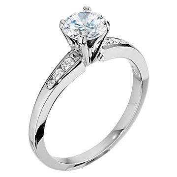 18KW TAPERED CHANNEL DIAMOND SETTING 6D=.21CT