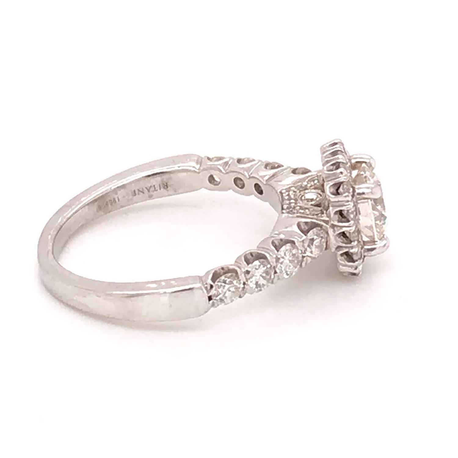 18KW .80CT DIAMOND HALO RING 24D=.81CT