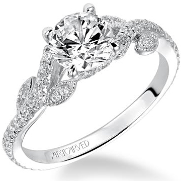 14KW DIAMOND PETAL DESIGN SETTING 44D=.27CT
