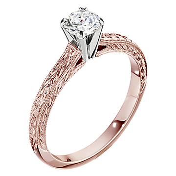 14K ROSE GOLD ENGRAVED MOUNTING
