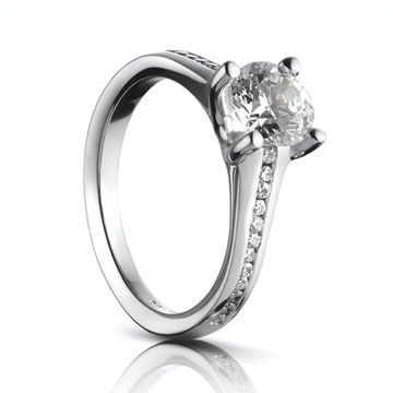 PLAT 4 PRONG DIAMOND CHANNEL SETTING 24D=.18CT