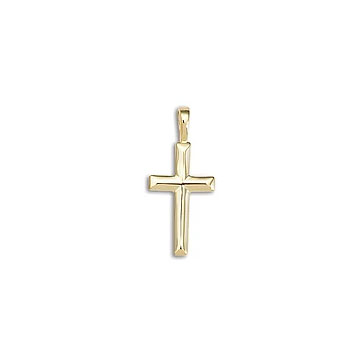 14KY SMALL SOLID ANGLED CROSS