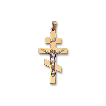 14KYG GREEK ORTHODOX CROSS