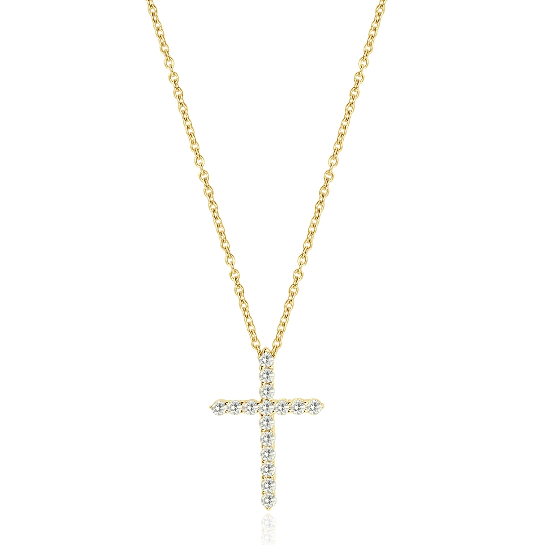 14KY DIAMOND CROSS 16D=.29CT