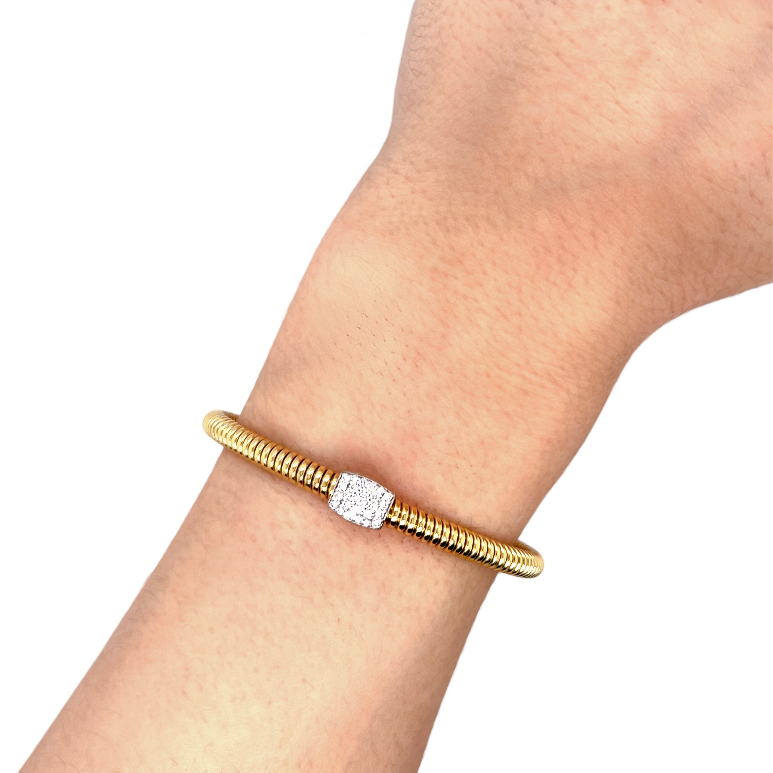 14KYG DIAMOND CUFF BRACELET  .45CT