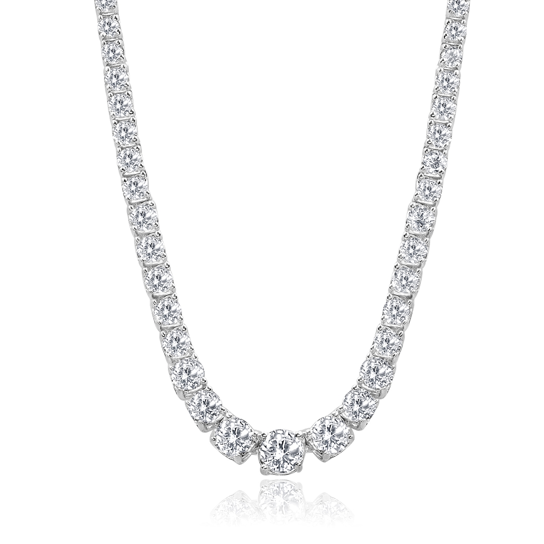 14KW GOLD DIAMOND TENNIS NECKLACE 10.53CT