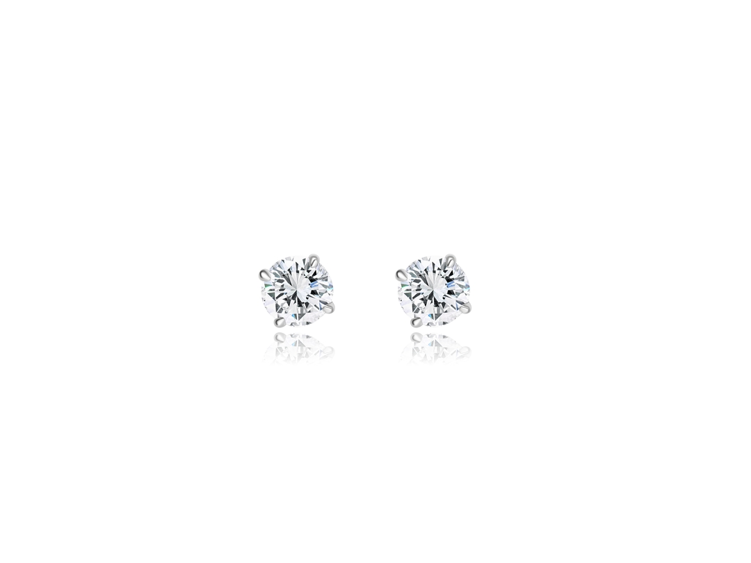 14KW DIAMOND STUD EARRINGS 2.18CT