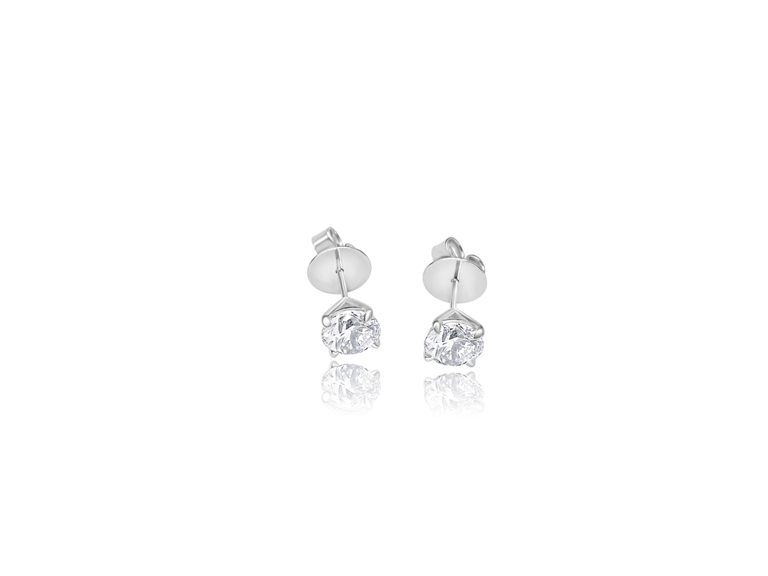 14KW DIAMOND STUD EARRINGS 2.41CT