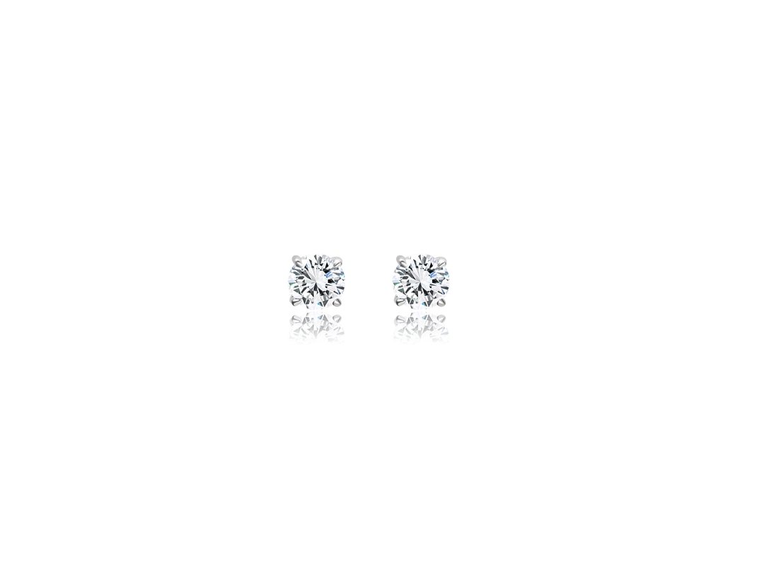 14KW DIAMOND STUD EARRINGS 2.41CT