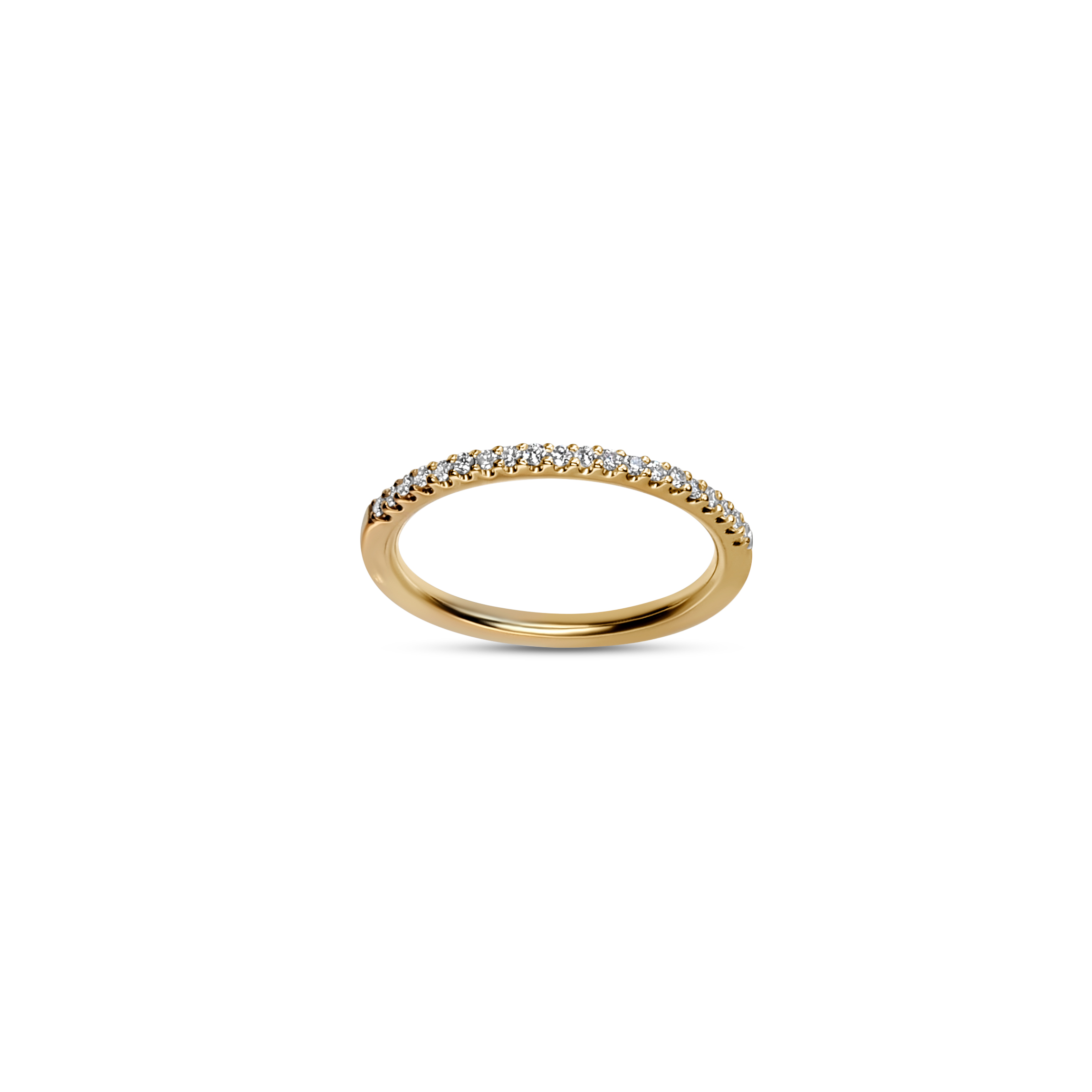 14KY GOLD THIN DIAMOND BAND 20D=.09CT