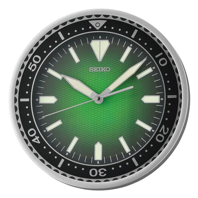 Seiko Heritage Design Green & Black Watch Dial Wall Clock - QXA791SLH