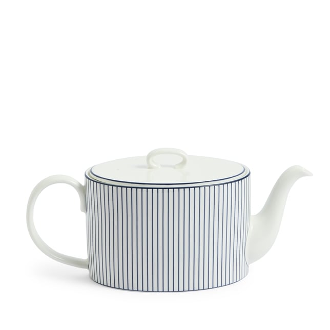 TEAPOT 31.7oz  940ml  pinstripe white