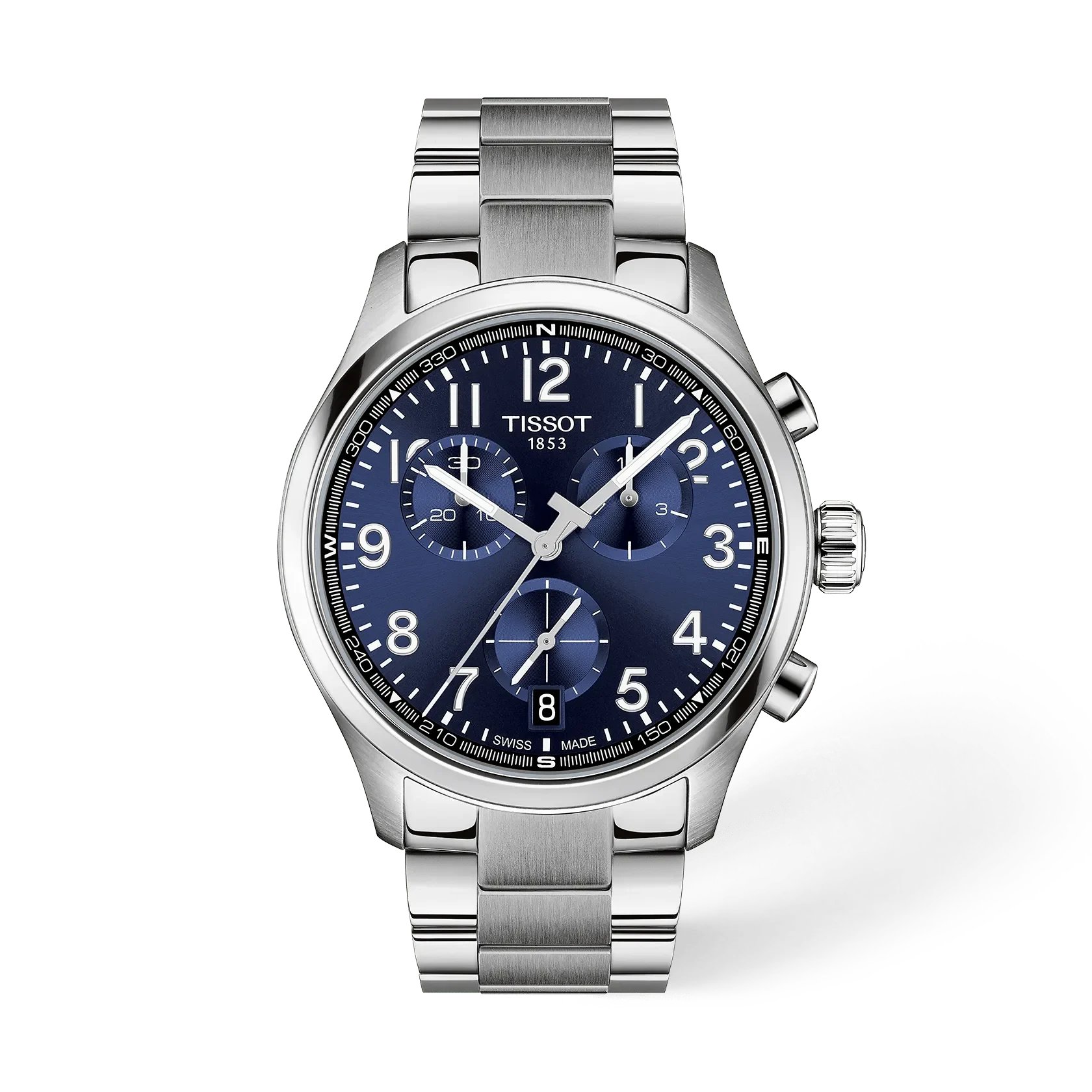 Tissot Chrono L Quartz Stainless Steel Bracelet Blue Chronograph Men's Watch- T116.417.11.042.00