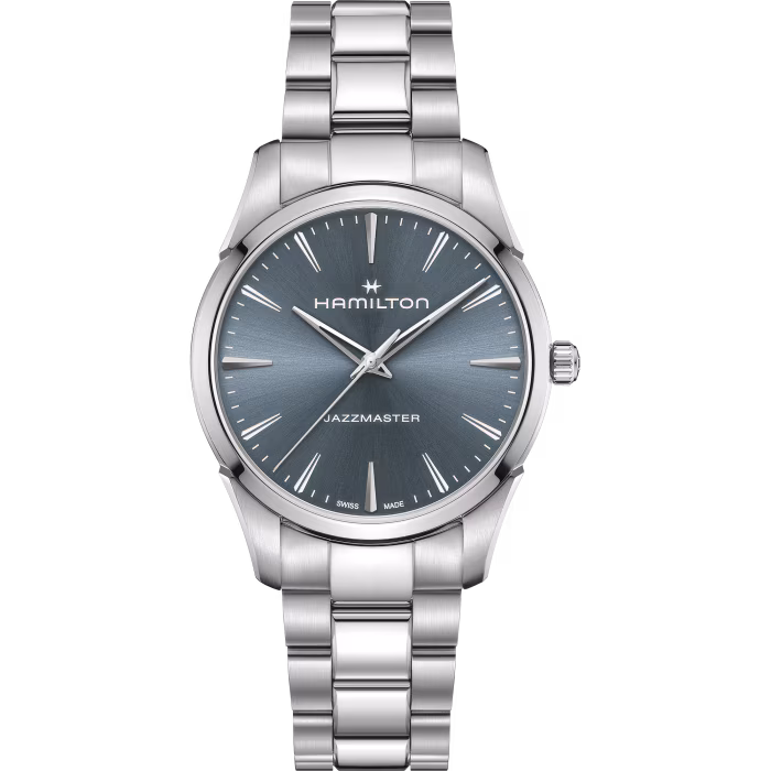 Hamilton Jazzmaster Quartz Sunburst Blue Dial Steel Men’s Watch - H32461141