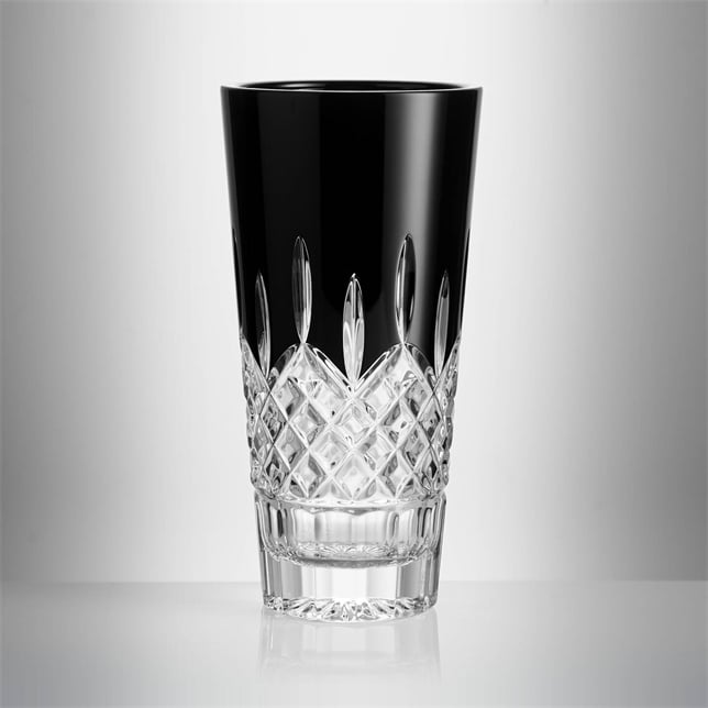 LISMORE BLACK VASE 10"