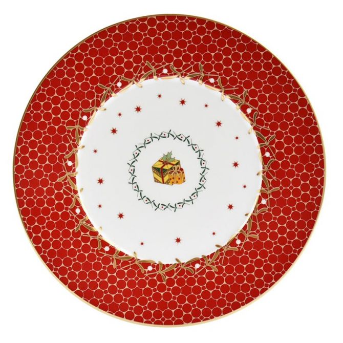 SALAD PLATE 8.5" RED GIFT DESIGN
