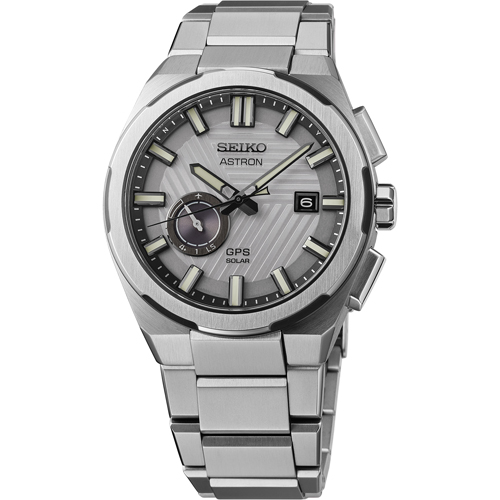 SEIKO ASTRON TIT GPS SOLAR SILVER DIAL BRACELET WATCH