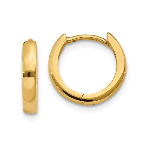 14KY GOLD 1.8MM HUGGY HOOP EARRINGS