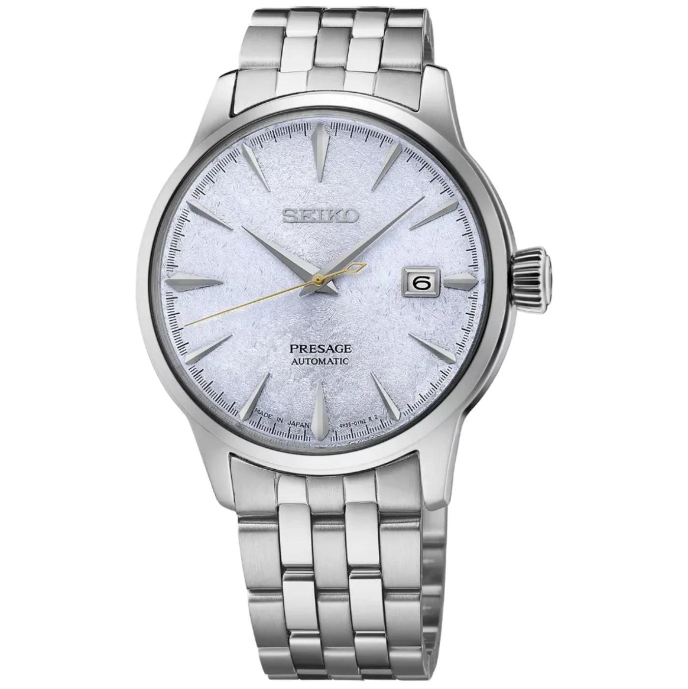 Seiko Presage Cocktail Time Silver Blue Dial Stainless Steel Case & Bracelet 40.5 mm Automatic Watch - HCB009