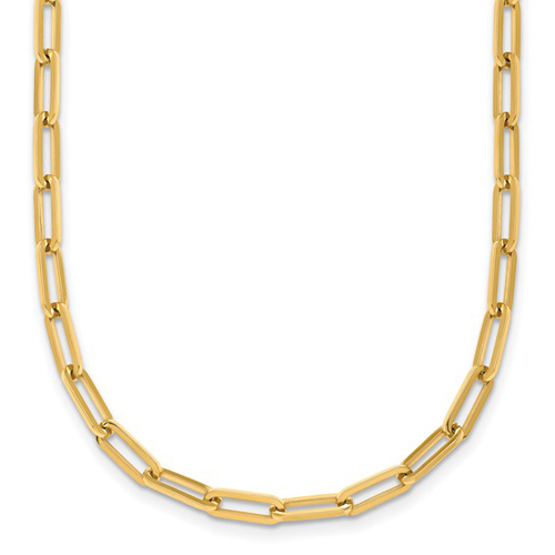 14KY SOLID GOLD PAPERCLIP NECKLACE 16"