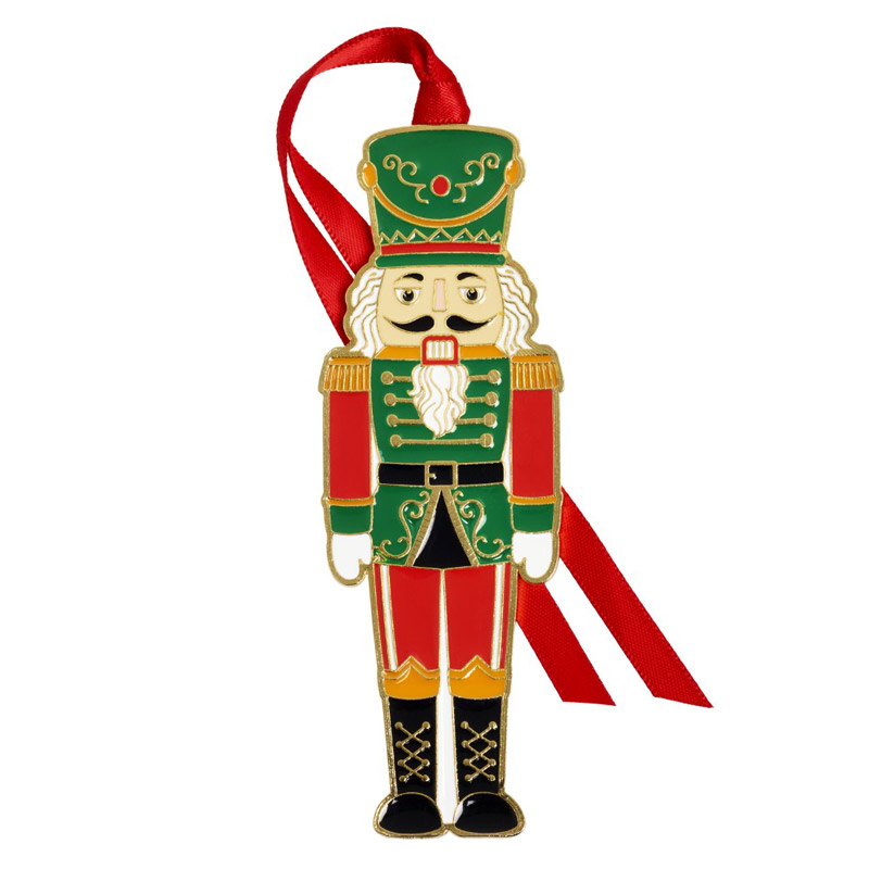 1st Ed Annual Nutcracker Ornament  gold plate & enamel