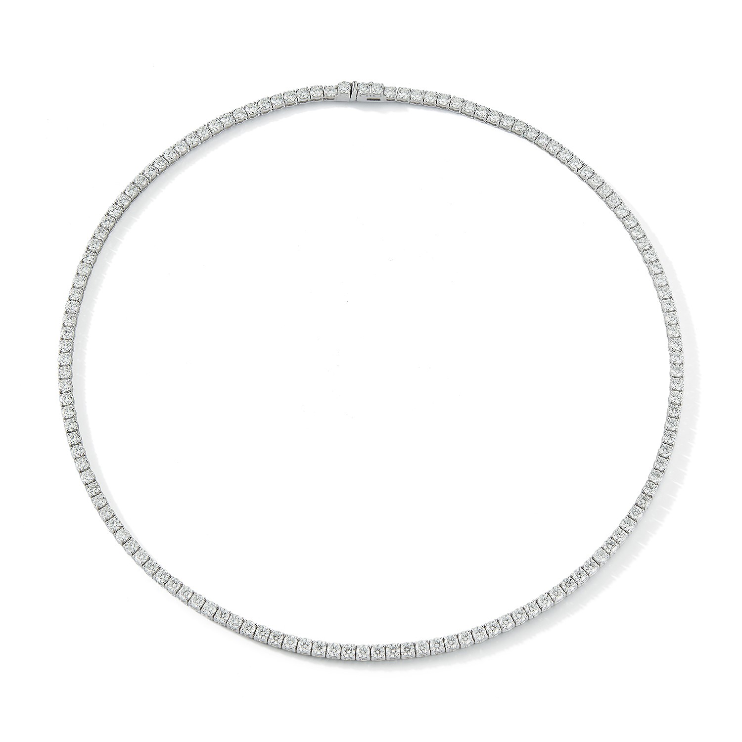 14KW DIAMOND TENNIS NECKLACE 137D=10.88CT