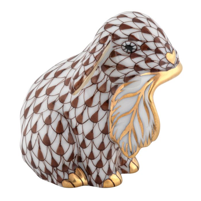 CHOCOLATE FALL BUNNY  2in L X 2in W X 1.75in H