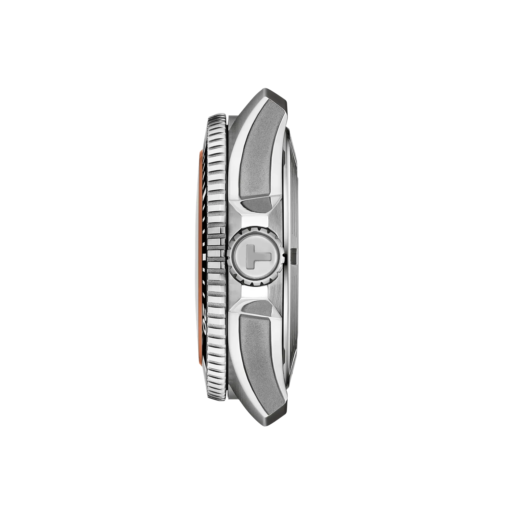 Tissot Seastar 2000 Powermatic 80 Automatic Orange Dial Rubber Strap Men's Watch - T120.907.17.281.00