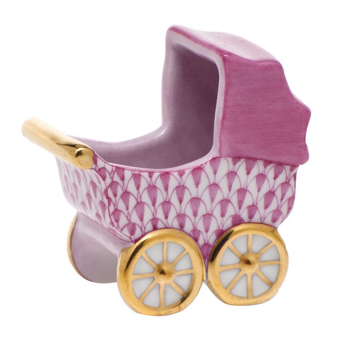 RASPBERRY BABY CARRIAGE  2.25" L X 2.25" H