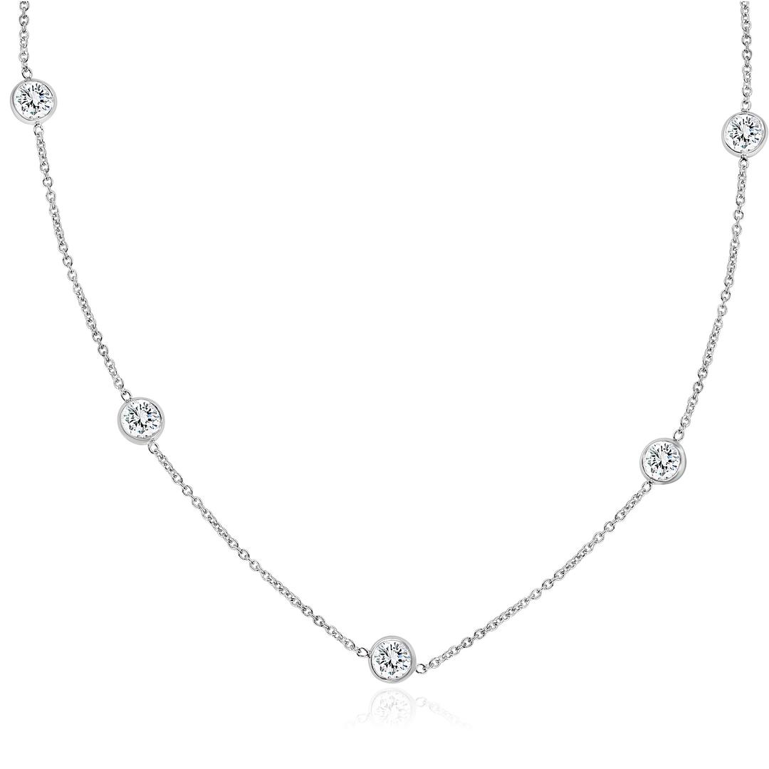 14KW DIAMONDS BY THE YARD NECKLACE 9D=2.43CT