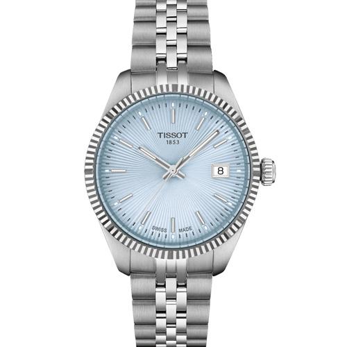 TISSOT BALLADE SS ICE BLUE 34MM BRACELET WATCH