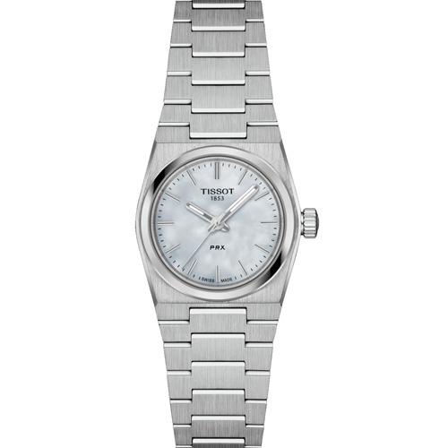 TISSOT LADY'S PRX WHITE MOP DIAL 25MM  SS BRACELET WATCH