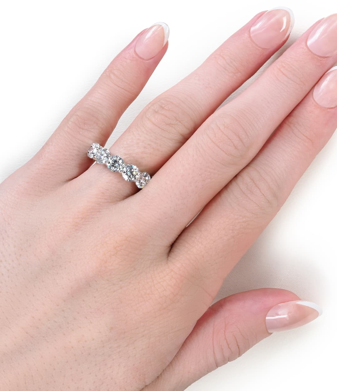 PLATINUM 13 HALF CARAT DIAMOND ETERNITY BAND 6.68CT
