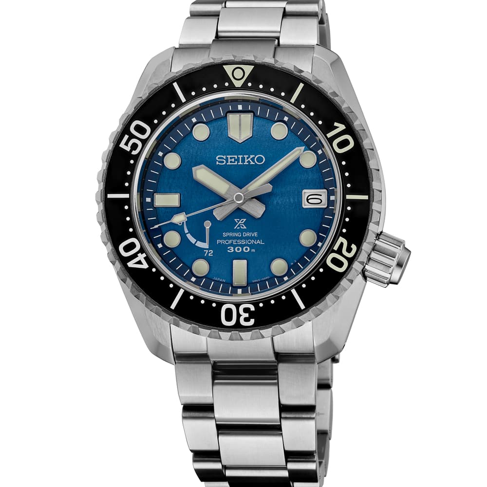 SEIKO PROSPEX LUXE LX TI SPRING DRIVE DIVER BLUE DIAL BRACELET WATCH