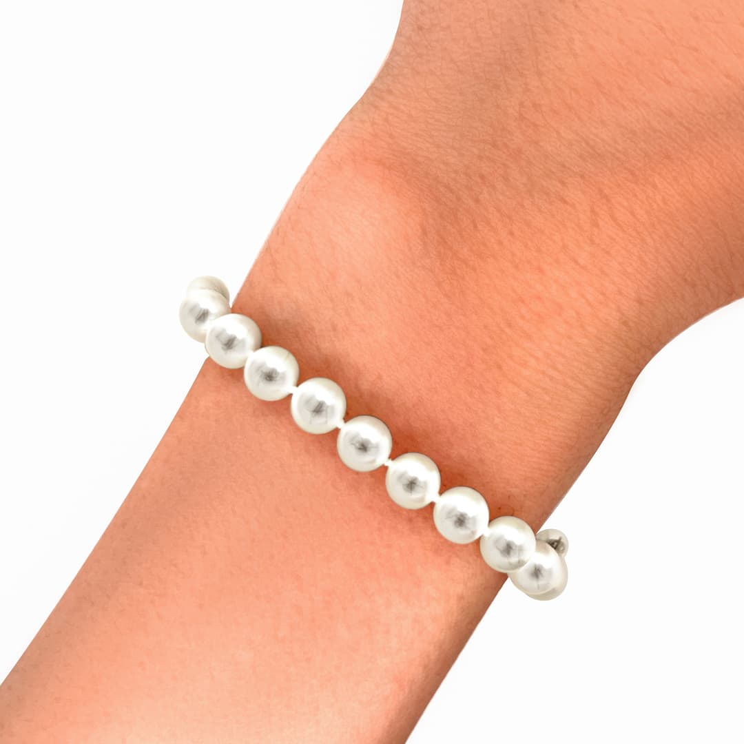 PEARL BRACELET 6X6.5MM, AA, 14KY GOLD CLASP