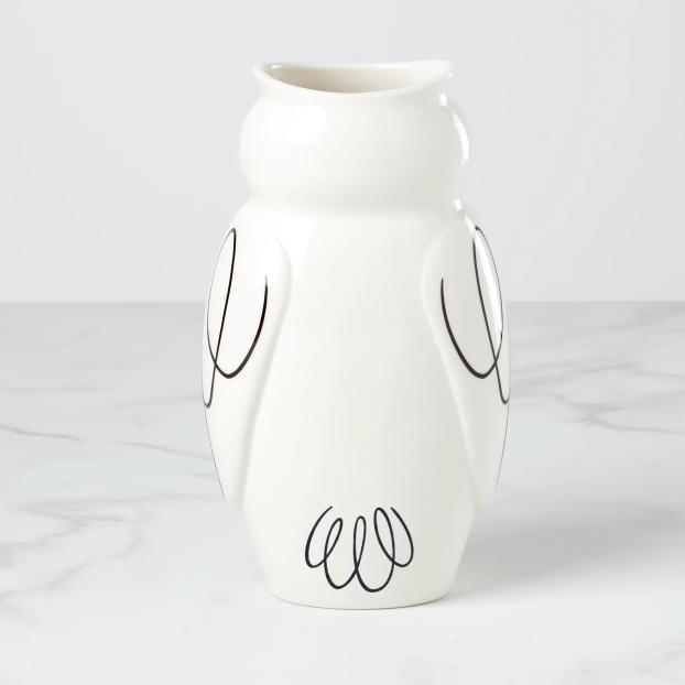 OWL VASE, 9"H