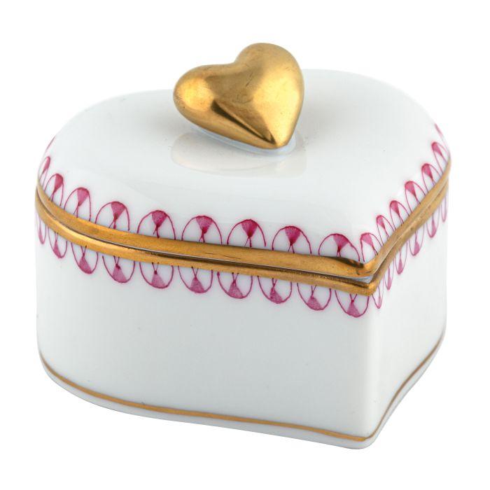 RASPBERRY DOUBLE HEART BOX 2.25"W