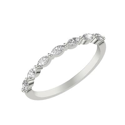 14KW GOLD MARQUISE DIAMOND BAND 7D=.42CT