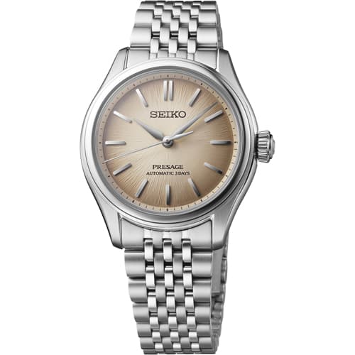 SEIKO PRESAGE LUXE CLASSIC MID SIZE SS AUTO GRAYBRAC DIAL BRACELET WATCH