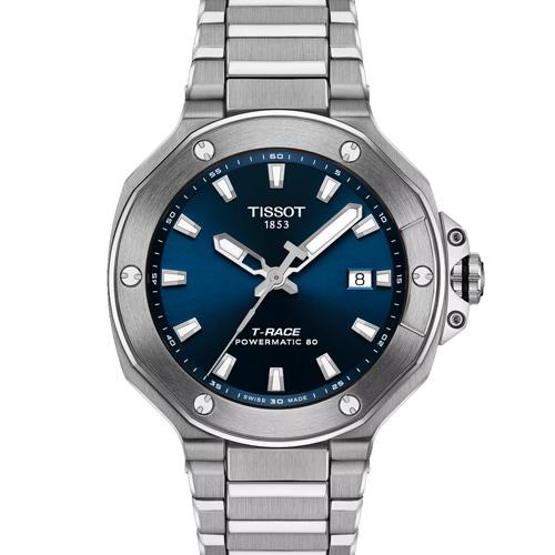 TISSOT TRACE PW80 NIV SS 41MM BLUE DIAL BRACELET WATCH