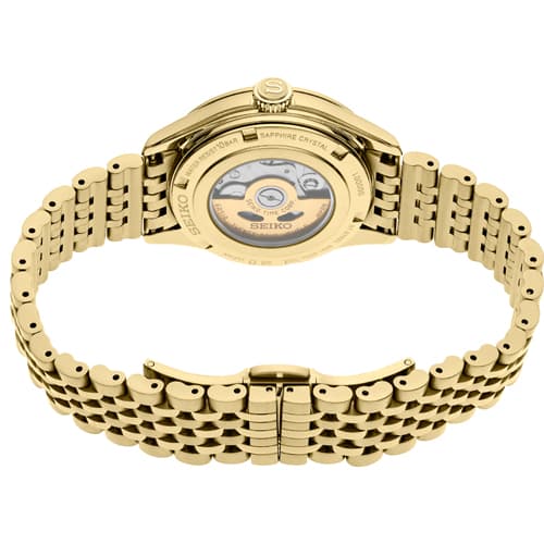 SEIKO PRESAGE LUXE CLASSIC MID SIZE GP AUTO IVORY DIAL BRACELET WATCH