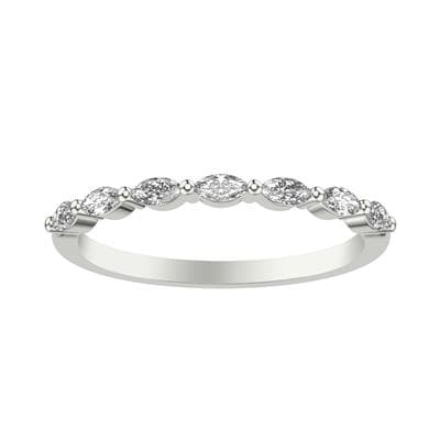 14KW GOLD MARQUISE DIAMOND BAND 7D=.42CT