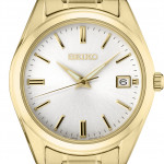 Seiko Essentials 30.2mm Goldplate Brac Watch