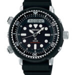 Seiko Solar Divers Black Dial Rubber Strap Watch