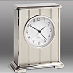 Chelsea Nichel Embassy Clock 5.75"h X 4